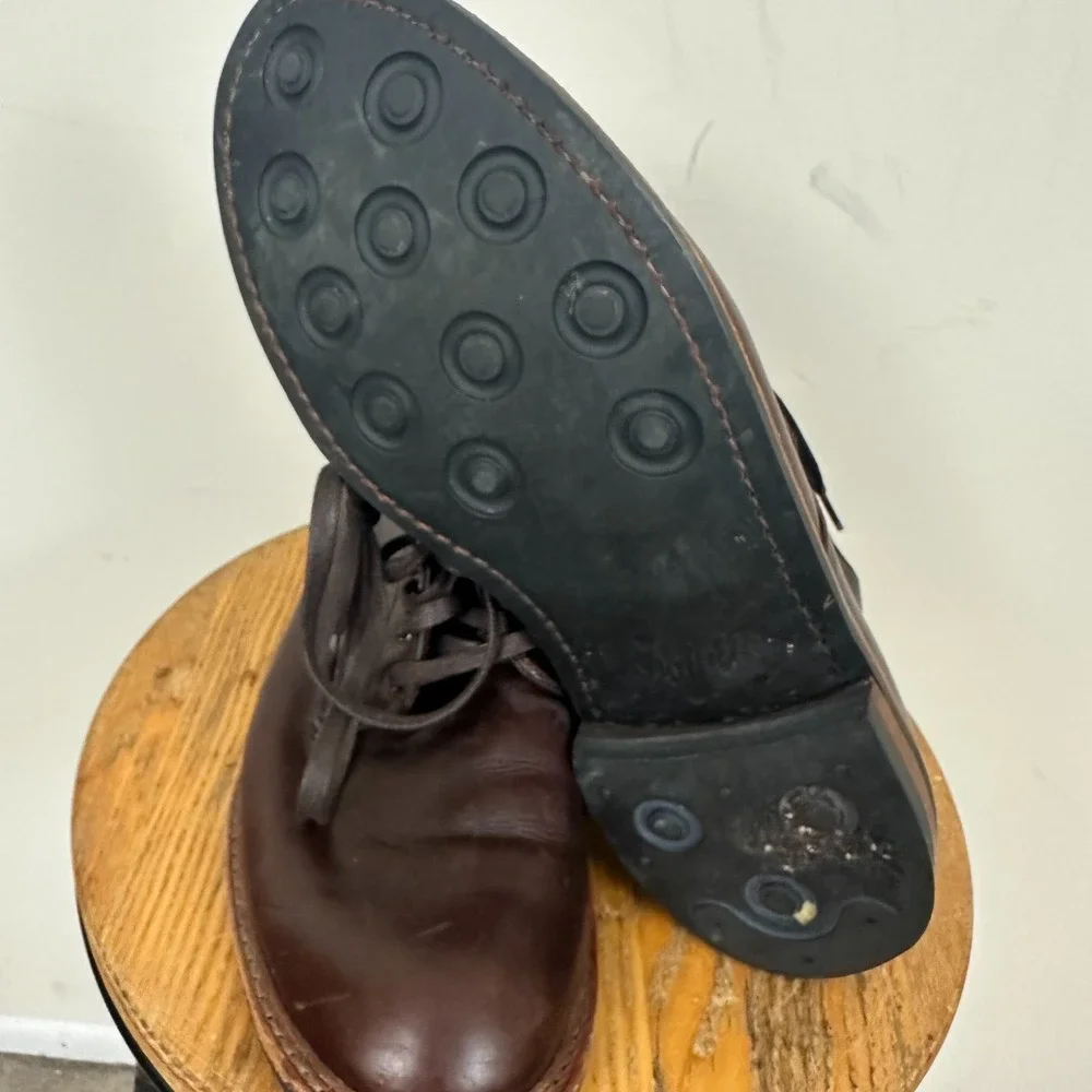 Allen Edmonds Higgins Mill 7562 Mens US 11 D Brown Leather Lace Up Ankle Boots